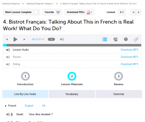 French Pod 101 Lesson Review